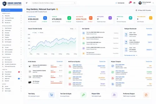 Deniz Center – CRM & ERP Yönetim Sistemi
