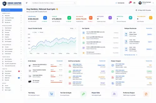 Deniz Center – CRM & ERP Yönetim Sistemi